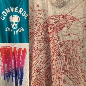 Bundle of 3 converse vneck T-shirts